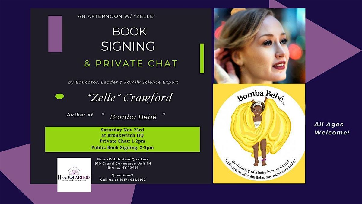 An Afternoon w\/ Zelle Crawford| A Book Signing and Private Chat Event!