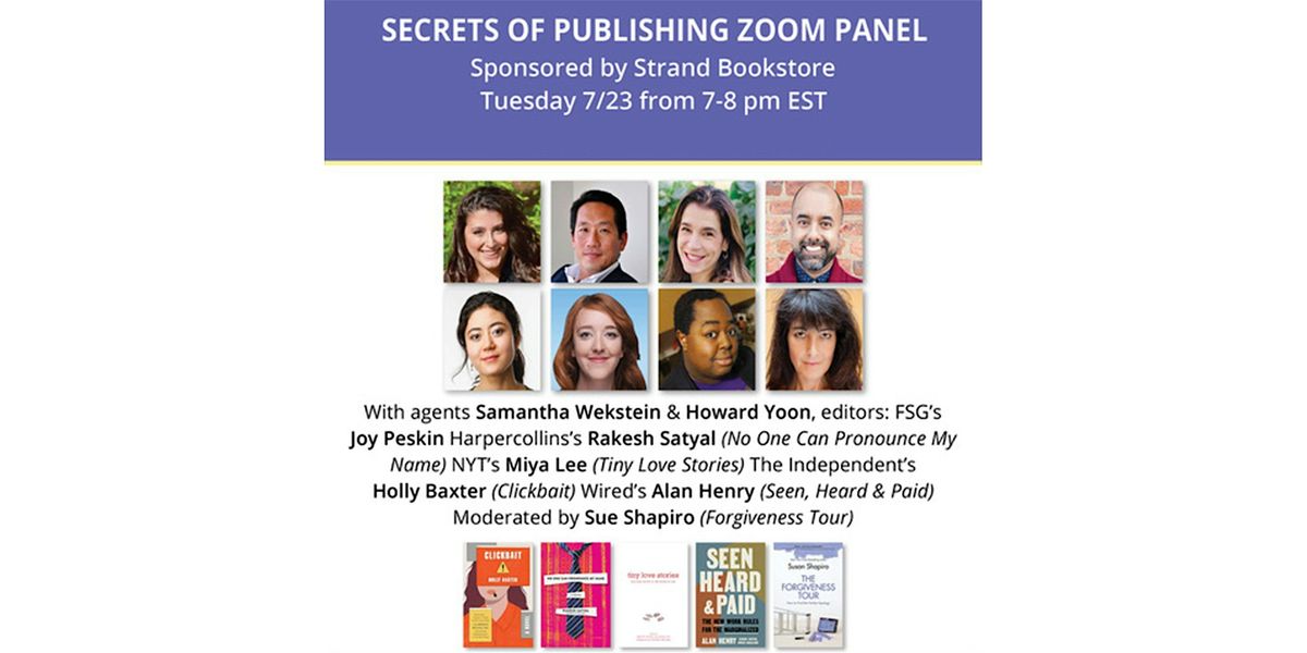Secrets of Publishing Zoom Panel Celebrating The Forgiveness Tour Paperback