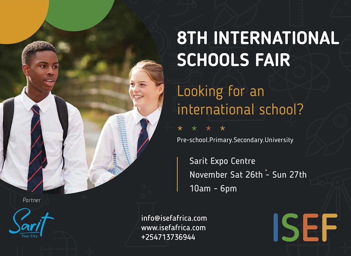 8th International Schools Fair www.isefafrica.com info@isefafrica.com