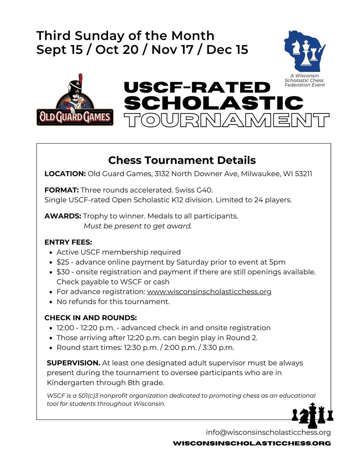 USCF-rated scholastic tournament