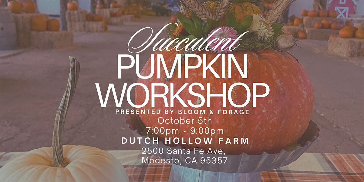 Succulent Pumpkin Workshop