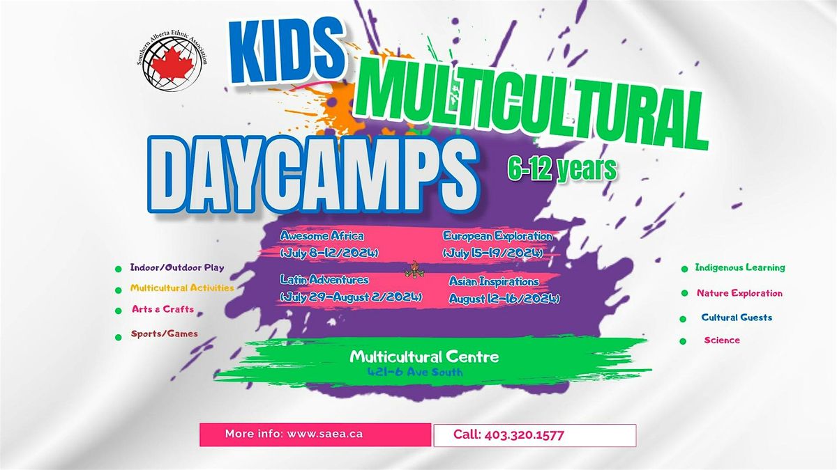 Kid's Multicultural Daycamps-July 15-19-"European Exploration"