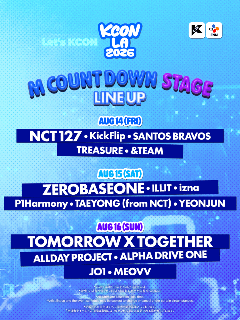 KCON LA 2026 M COUNTDOWN Sunday at Crypto.com Arena