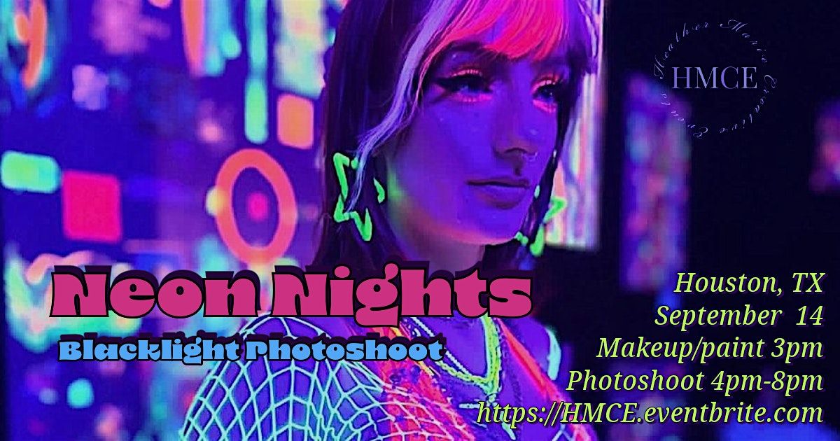 Neon Nights Blacklight Model Photoshoot