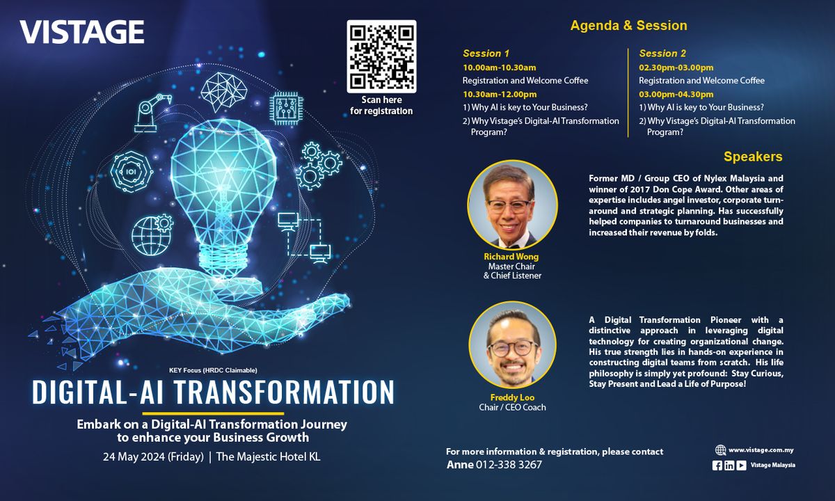 Awareness Event for Vistage KEY programme on Digital-AI Transformation (Session 2)