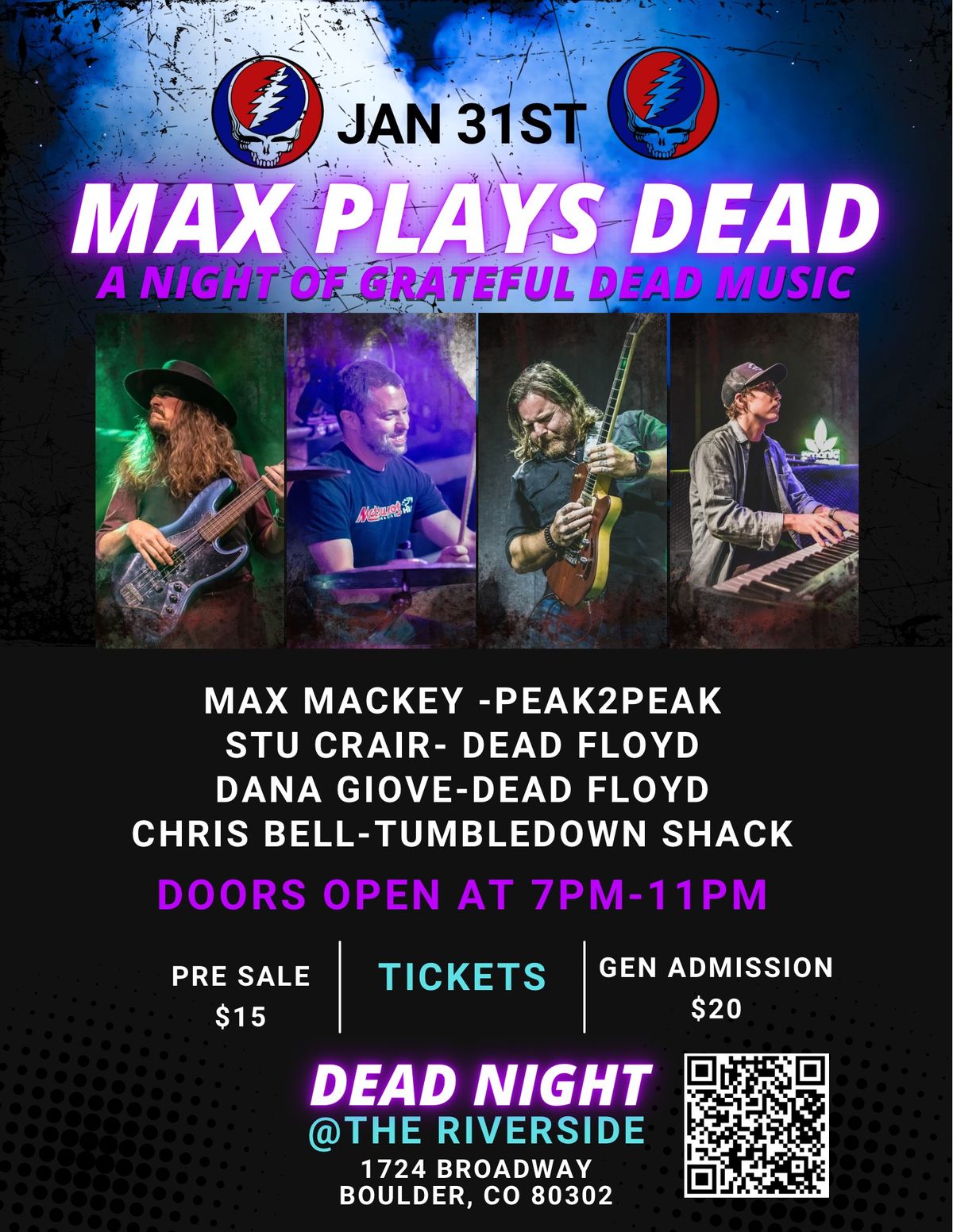 Max Plays Dead - A Night of Grateful Dead Music