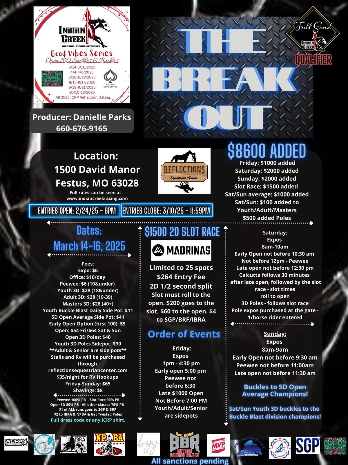 ICRP 4th Annual $8600 \u201cThe Breakout" Open & Slot Race @ Reflections Arena