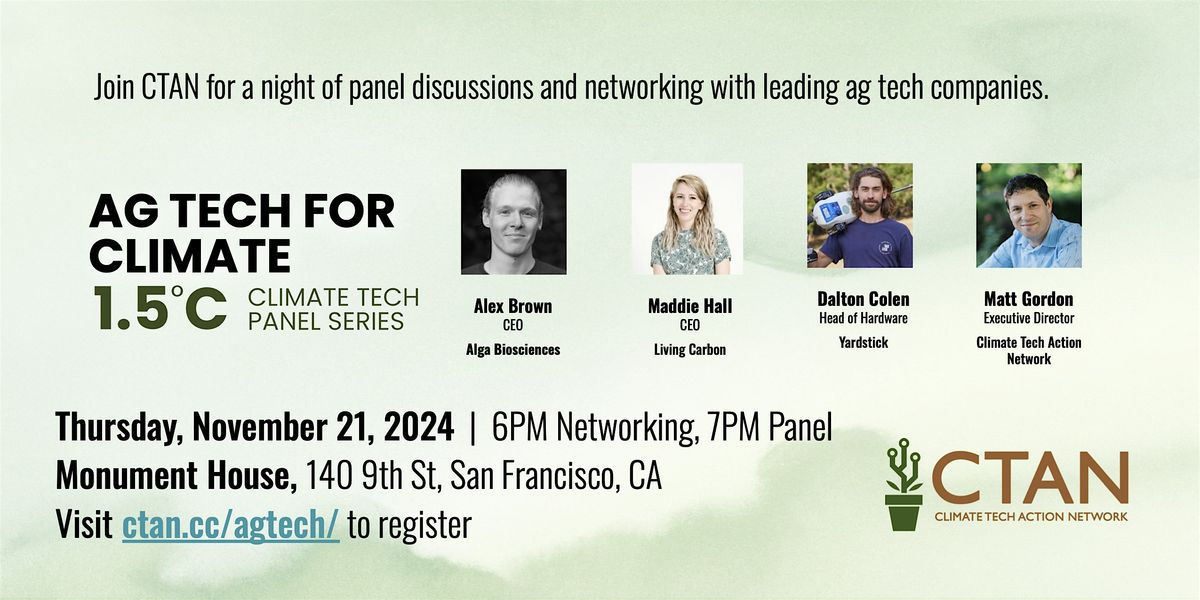 CTAN 1.5C Presents: AgTech for Climate