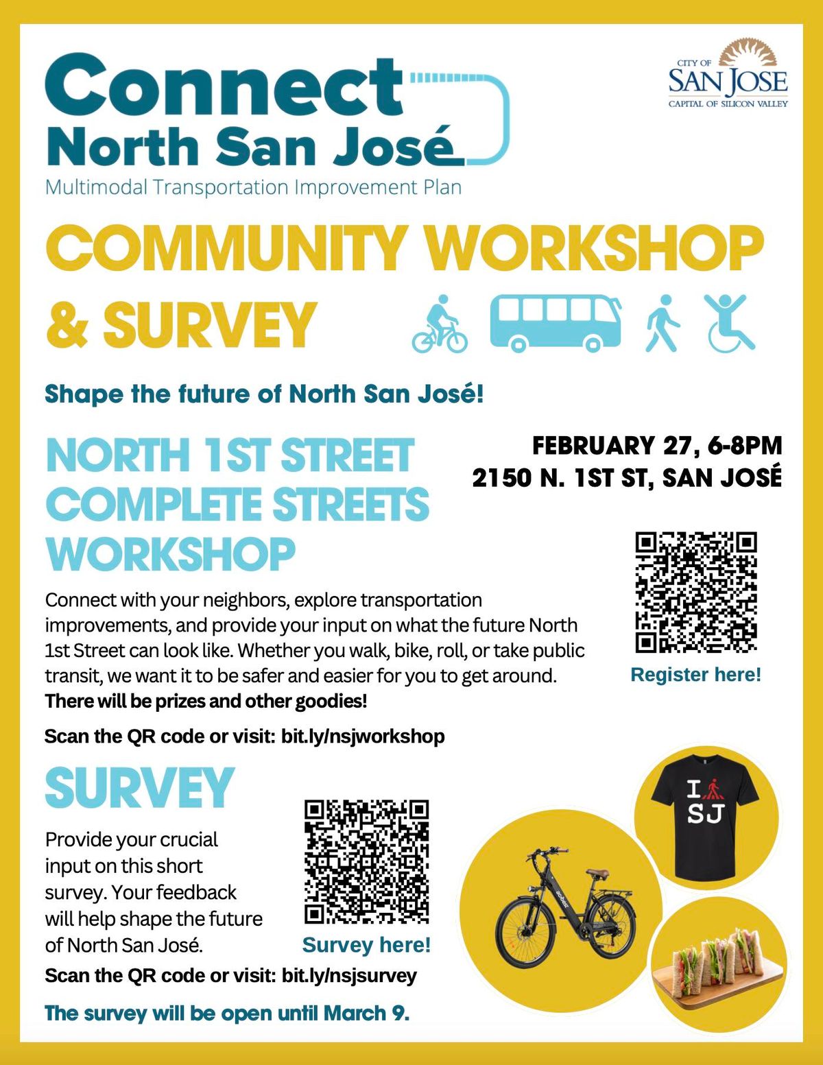 Connect North San Jos\u00e9 Workshop - Interactive Open House with Giveaways, Food, & Art Activities!