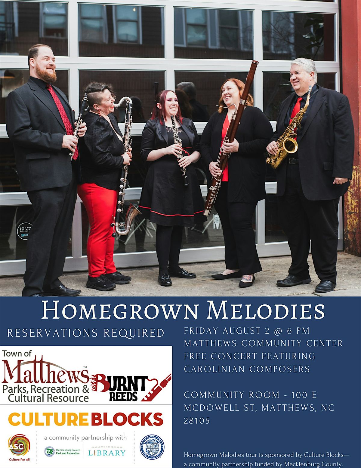 Homegrown Melodies Charlotte Tour at the Matthews Community Center