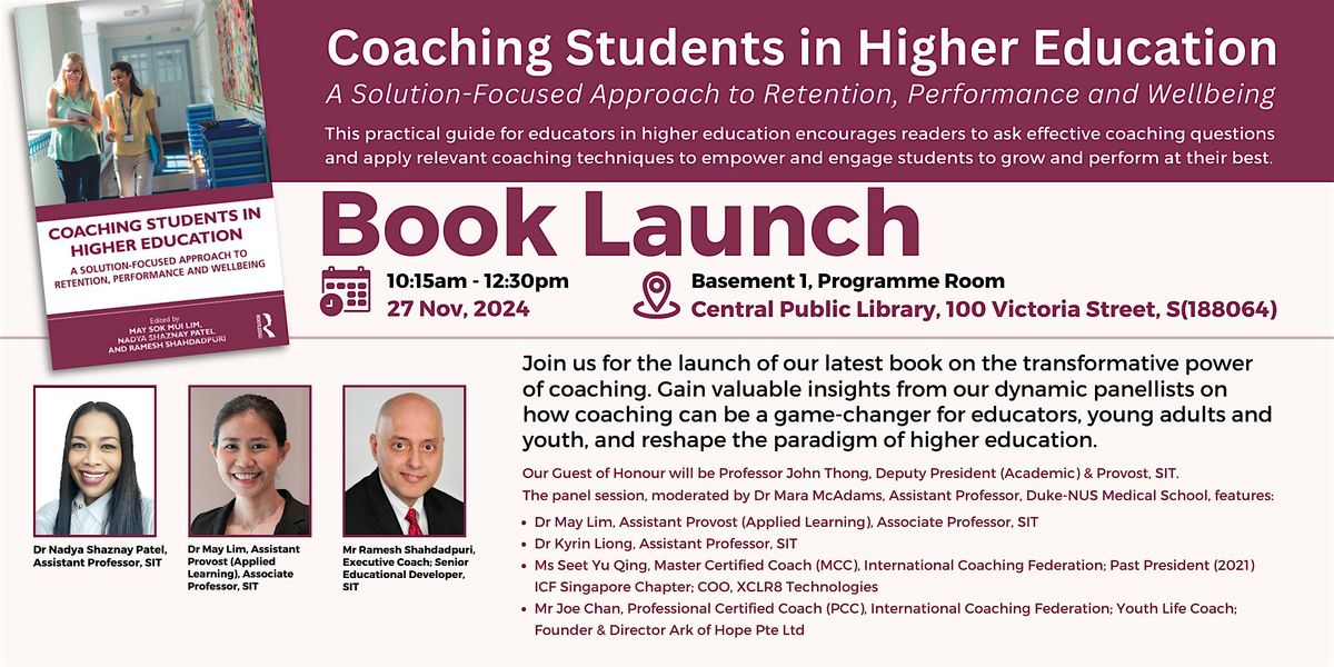 Book Launch: Coaching Students in Higher Education