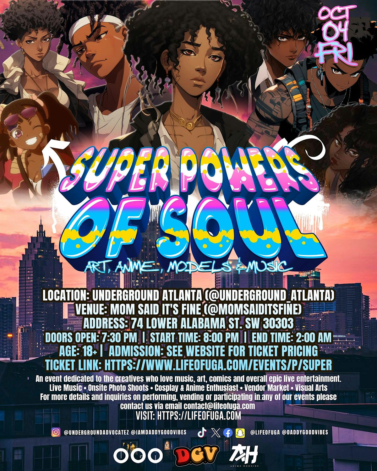 Super Powers of Soul: Art, Anime, Models & Live Music