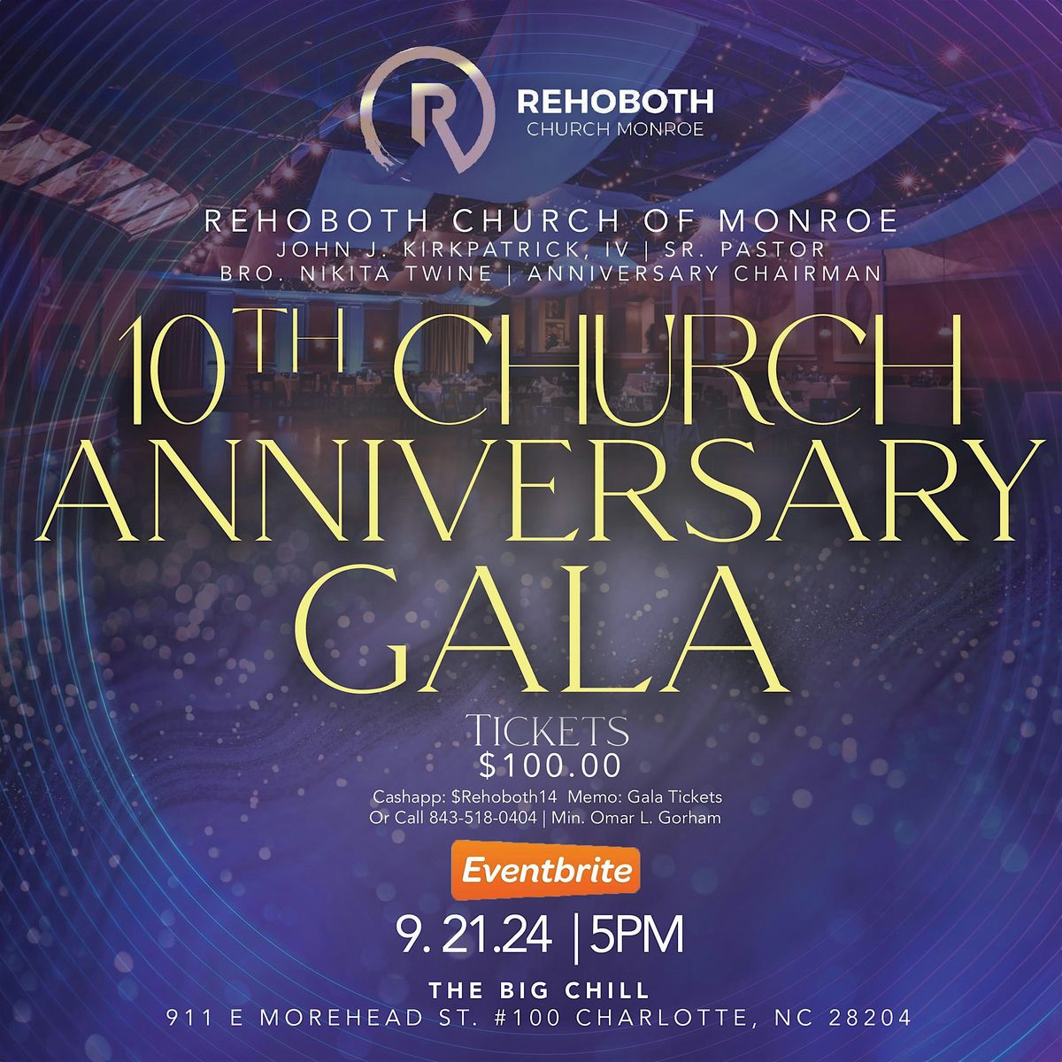 Rehoboth Church of Monroe 10th Anniversary Gala