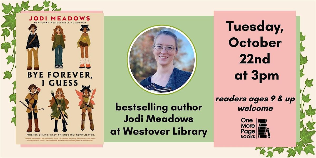 Author Party with Jodi Meadows at Westover Library for Middle Grade Readers