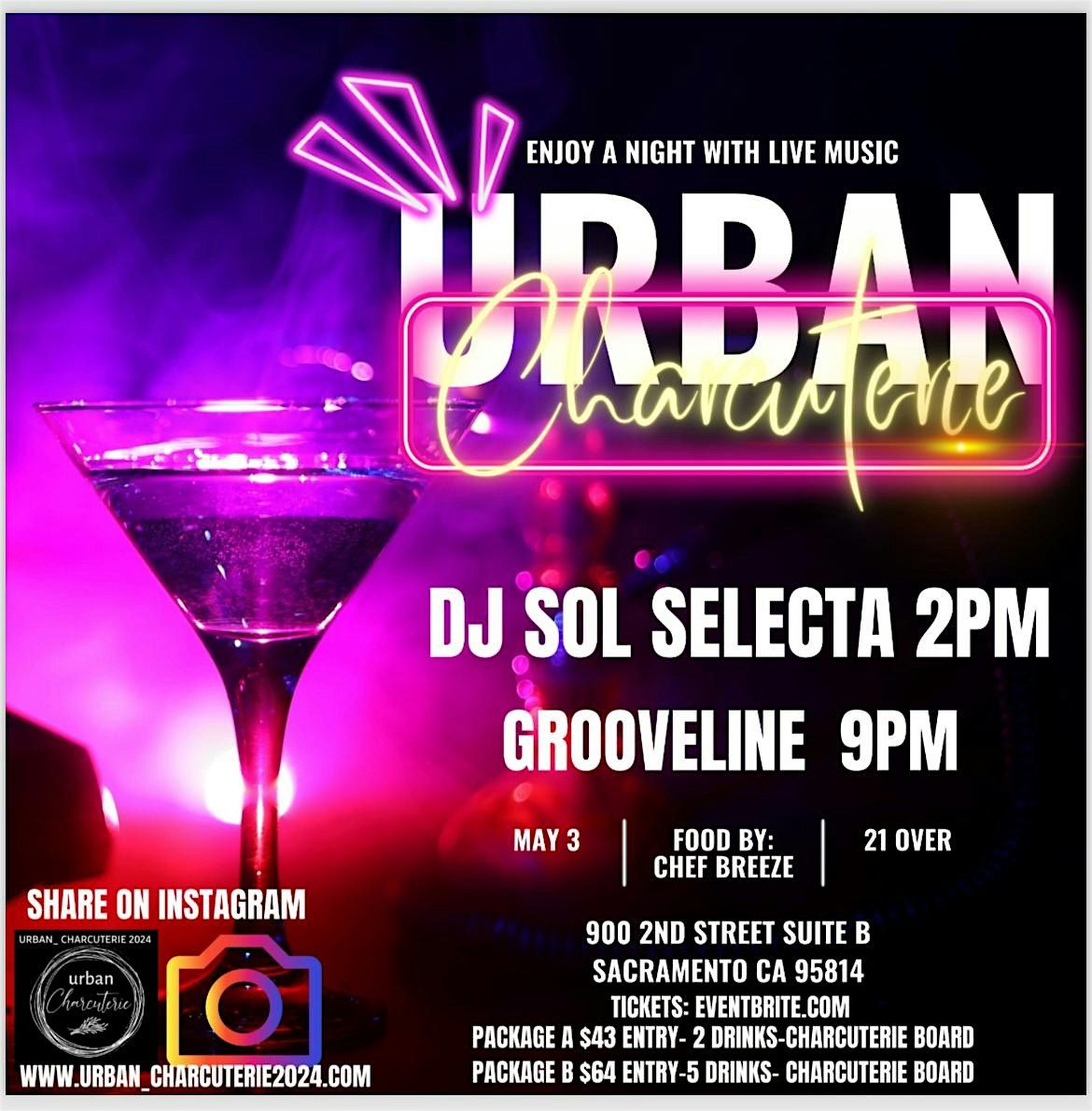 Urban Charcuterie presents live music from Grooveline & Sol Selecta