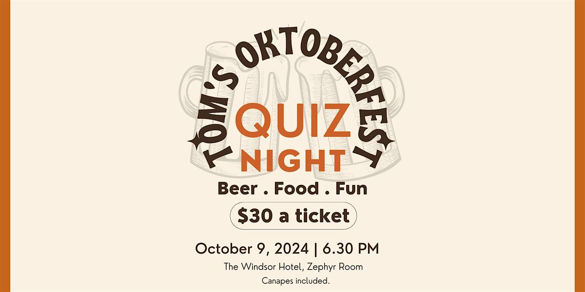 Tom's Oktoberfest Quiz Night