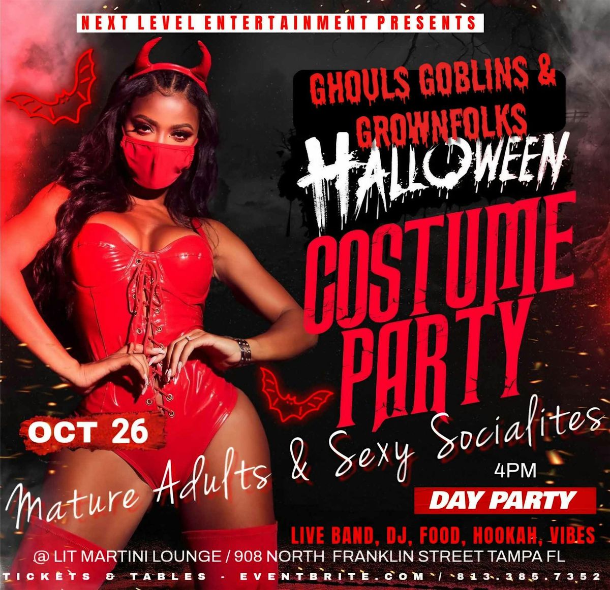 ghouls, goblins &  grn flks: Halloween Costume Day Party VIP TABLE ONLY