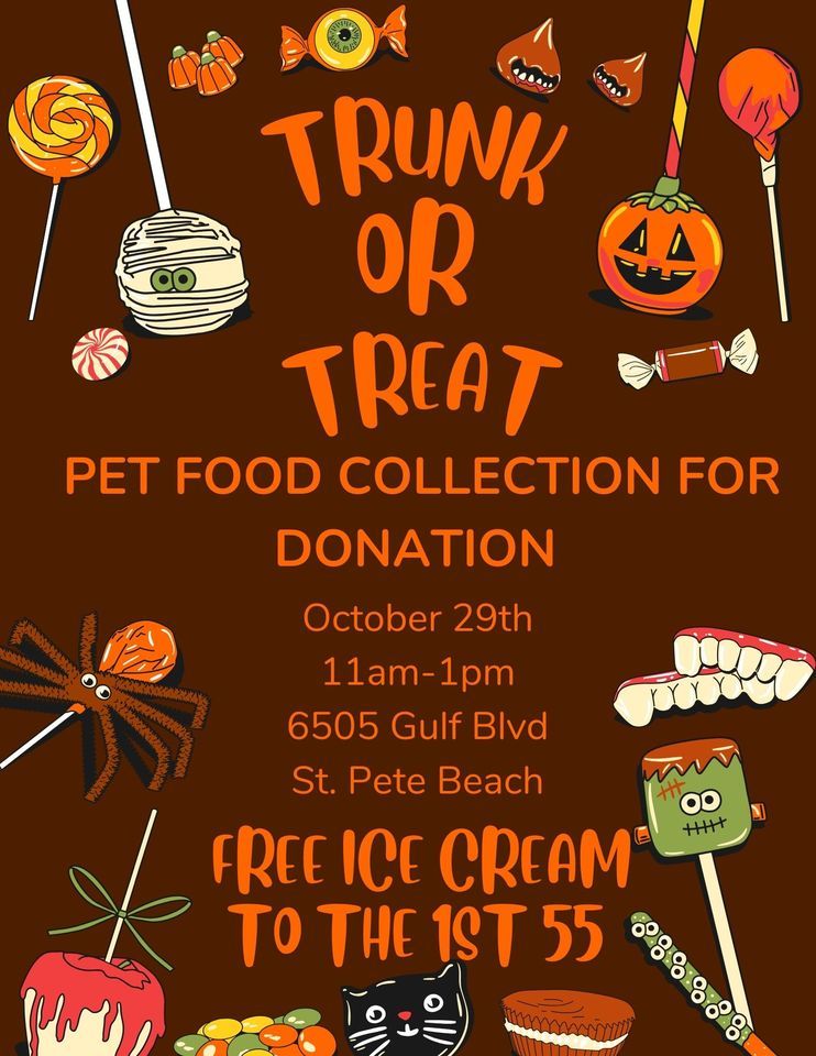 2nd Annual Trunk or Treat + Pet food collection, 6505 Gulf Blvd, St