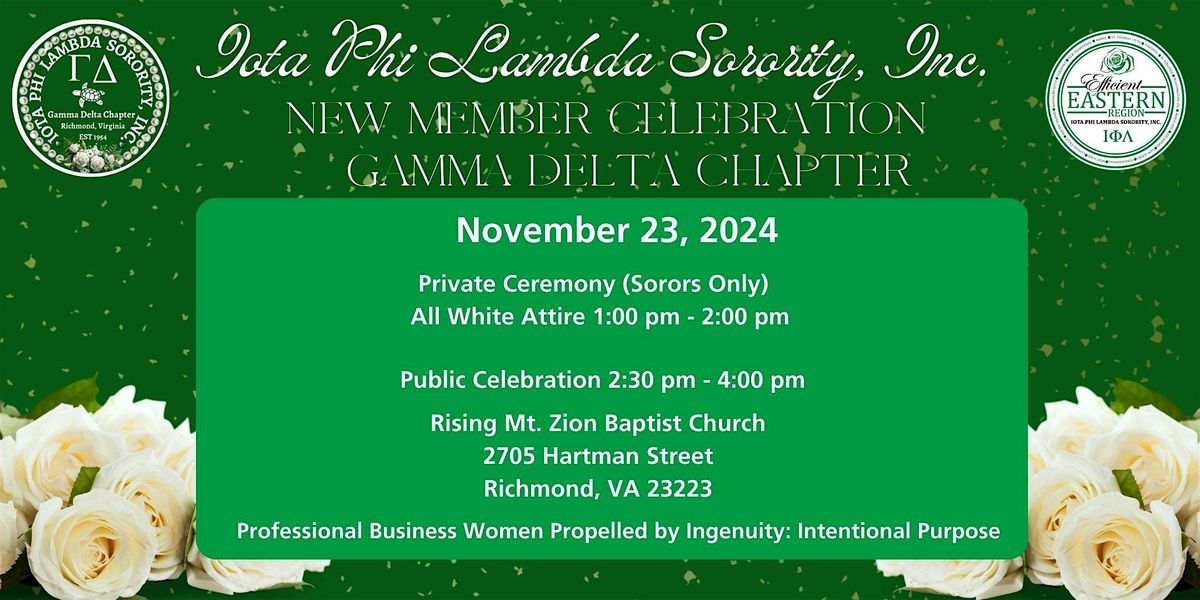 Iota Phi Lambda Sorority, Inc. Gamma Delta Chapter New Member Celebration