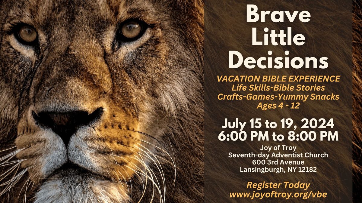 Vacation Bible Experience - Brave Little Decisions