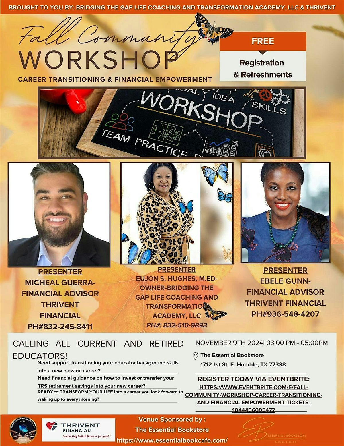 Fall Community Workshop: Career Transitioning and Financial Empowerment