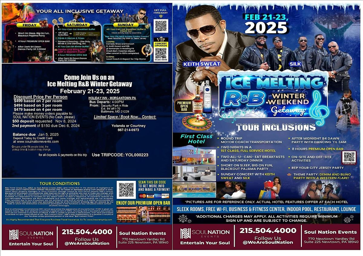 Ice Melting R&B Winter Weekend Getaway featuring Keith Sweat & Silk