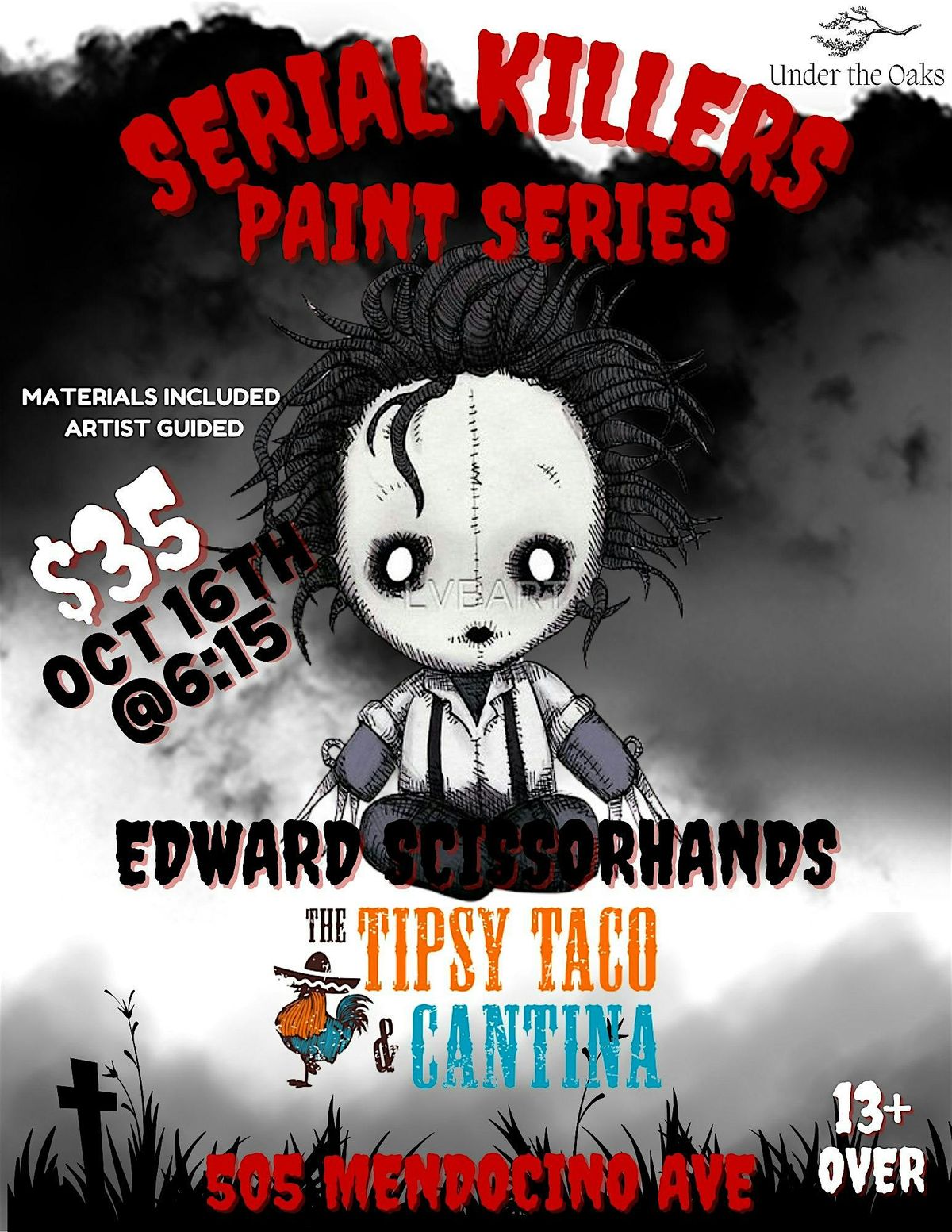 Serial Killer Paint Series: Edward Scissorhands