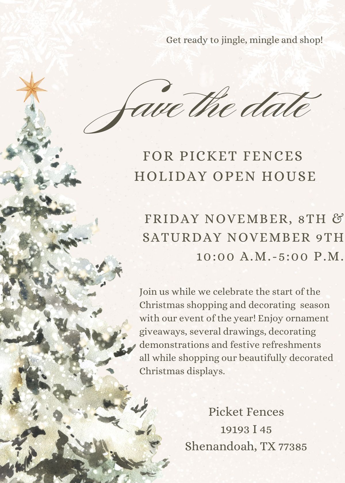 Picket Fences Holiday Open House