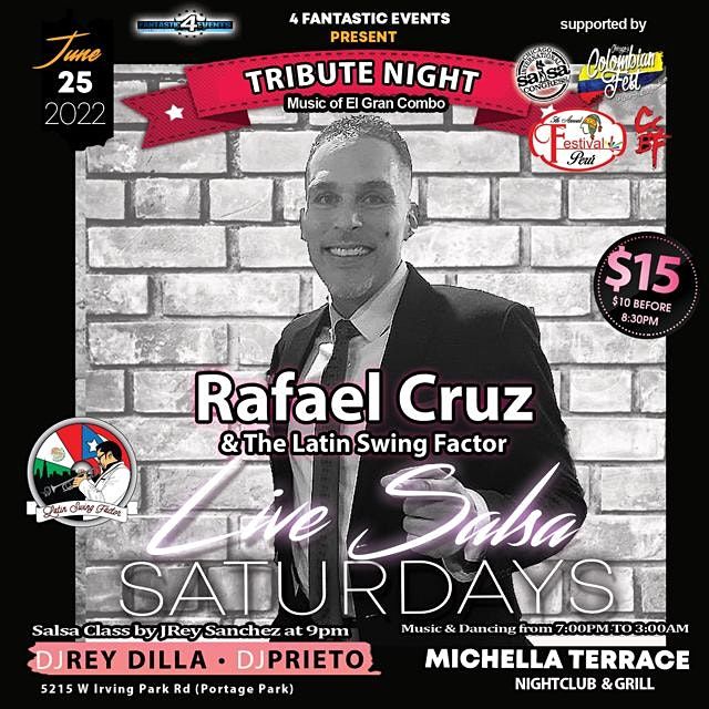 Tribute Night Live Salsa Saturday: Rafael Cruz & The Latin Swing Factor
