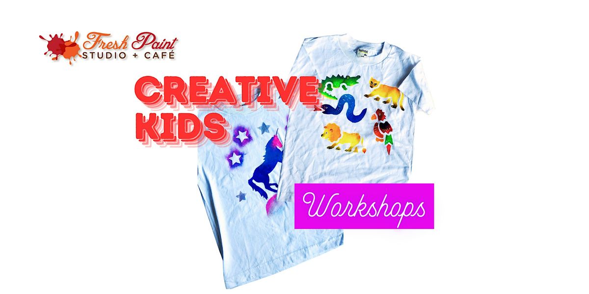 In-Studio Creative Kids: Paint Your Own Tee Workshop Summer Fun!