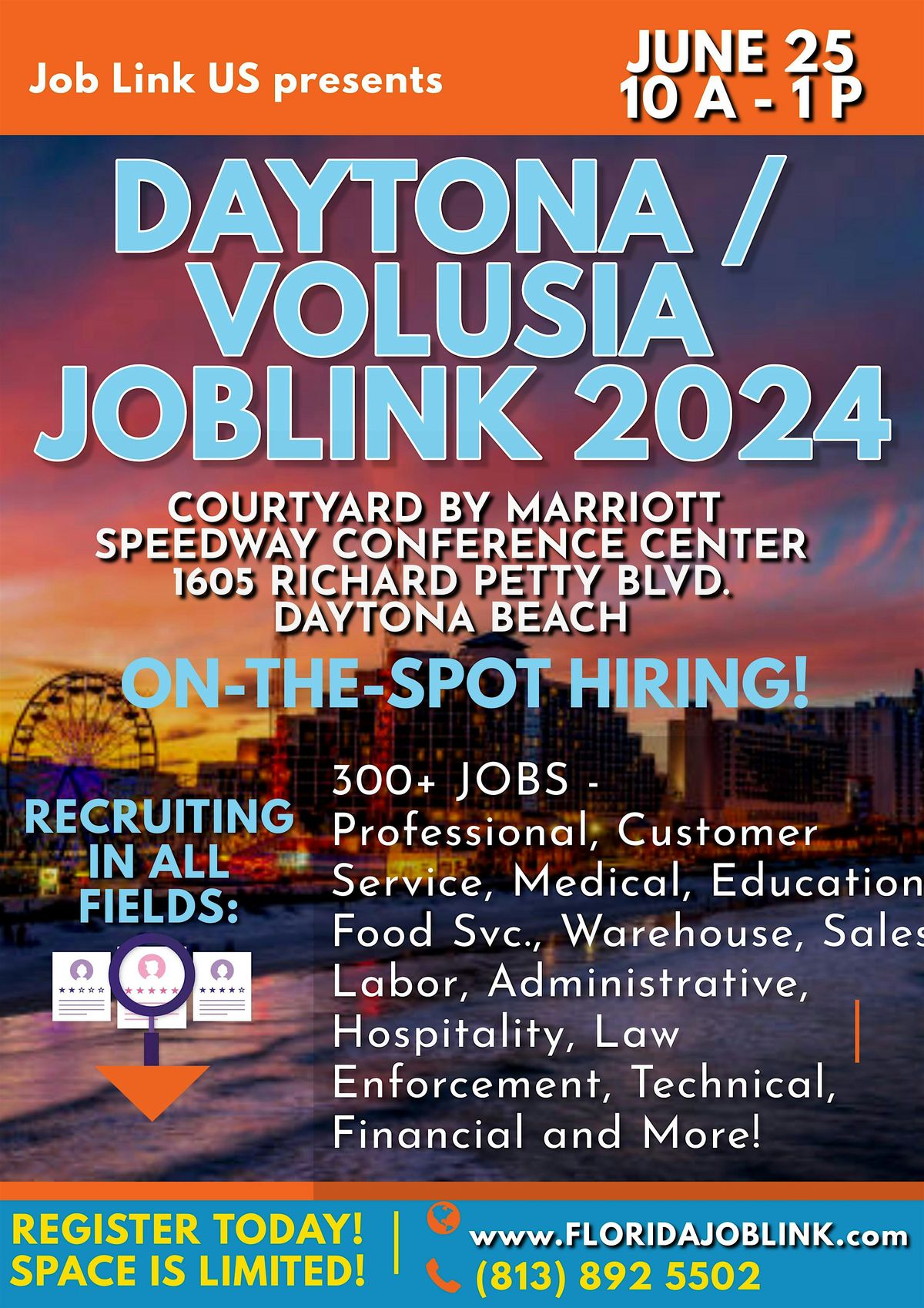 DAYTONA \/ VOLUSIA JOBLINK JOB FAIR - JOB LINK 2024 - JUNE 25