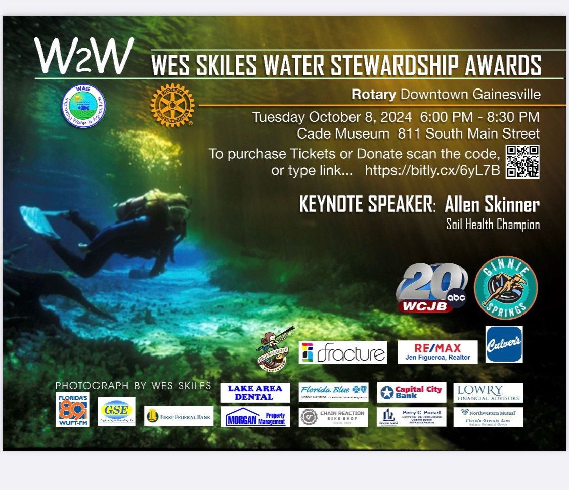 12th Annual Wes Skiles Water Stewardship Awards  Hosted by Rotary - Downtown Gainesville