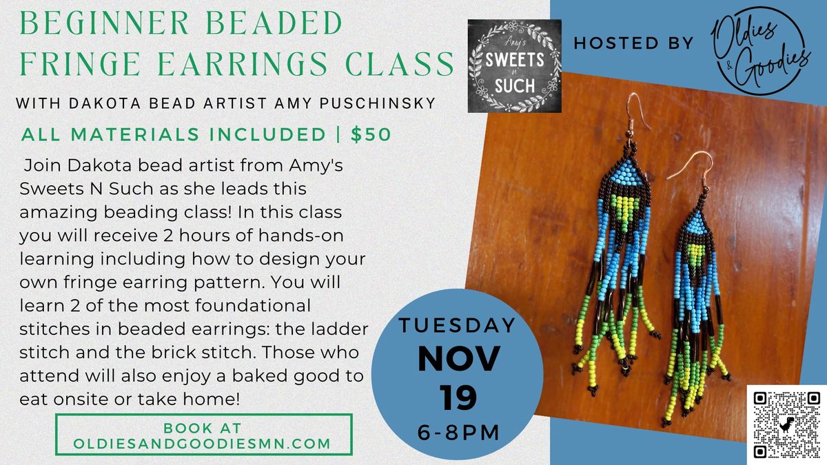 Beginner Beaded Fringe Earrings Class | $50