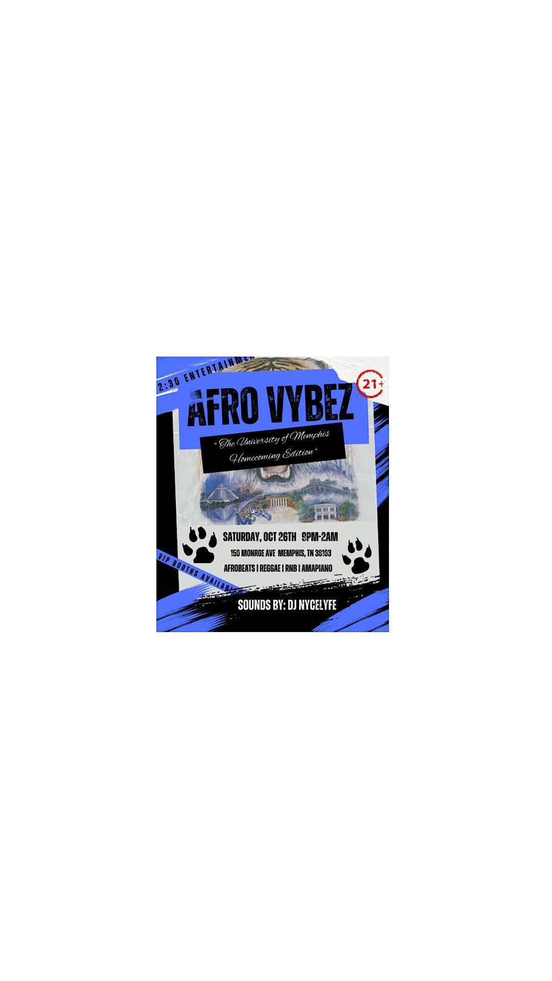 AFRO VYBEZ  OCTOBER 2024 (The University of Memphis Homecoming Edition)