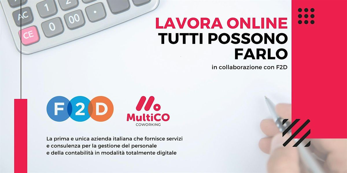 Lavora Online, tutti possono farlo [Evento Gratuito]