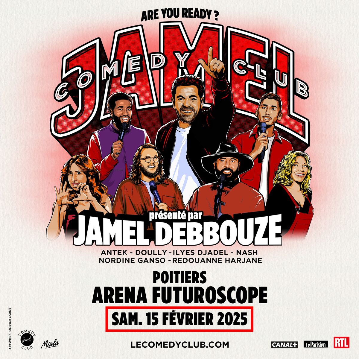 Jamel Comedy Club Zenith Tour \u2022 15 f\u00e9vrier 2025 \u2022 Arena Futuroscope, Poitiers