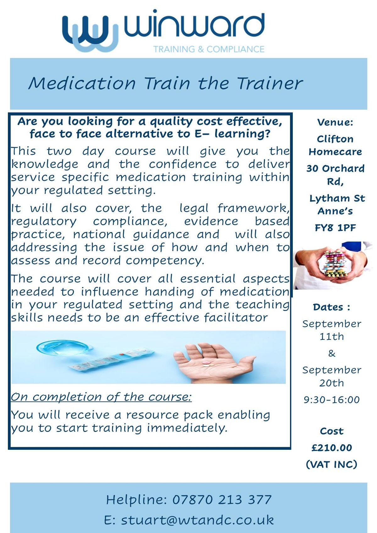 Medication Train the Trainer 2 day workshop