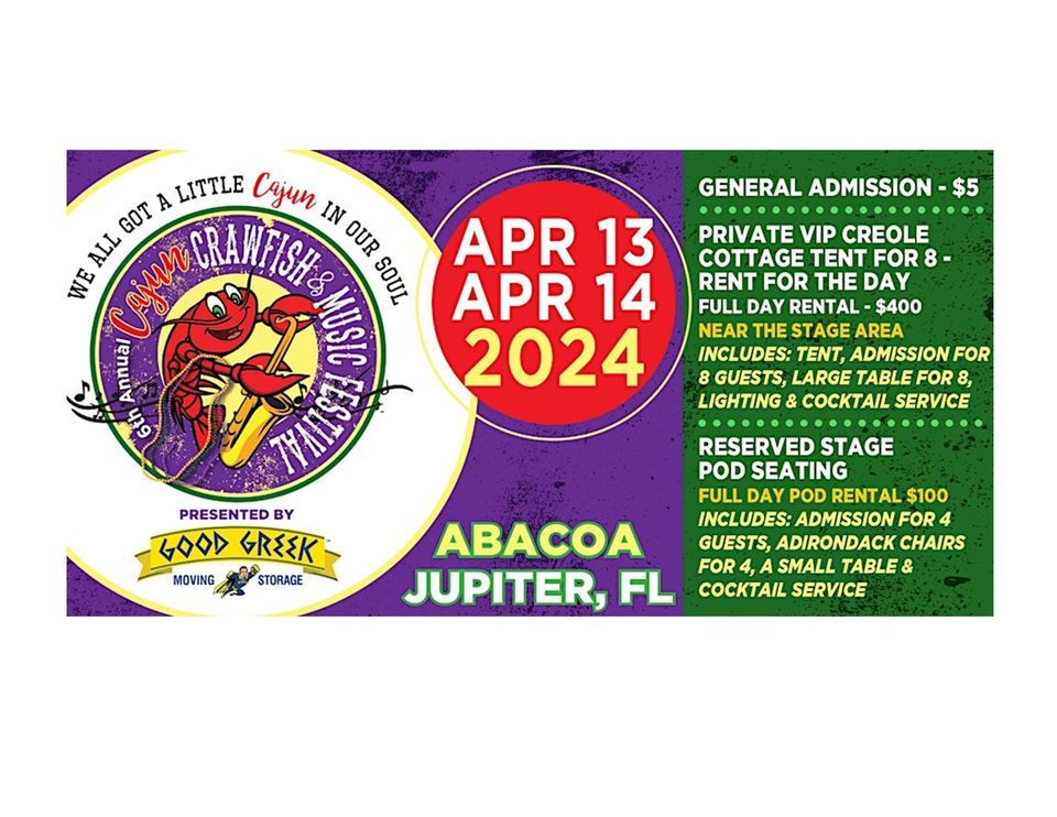 Cajun Crawfish & Music Festival - A two-day street festival authentic Cajun Cuisine & Entertainment