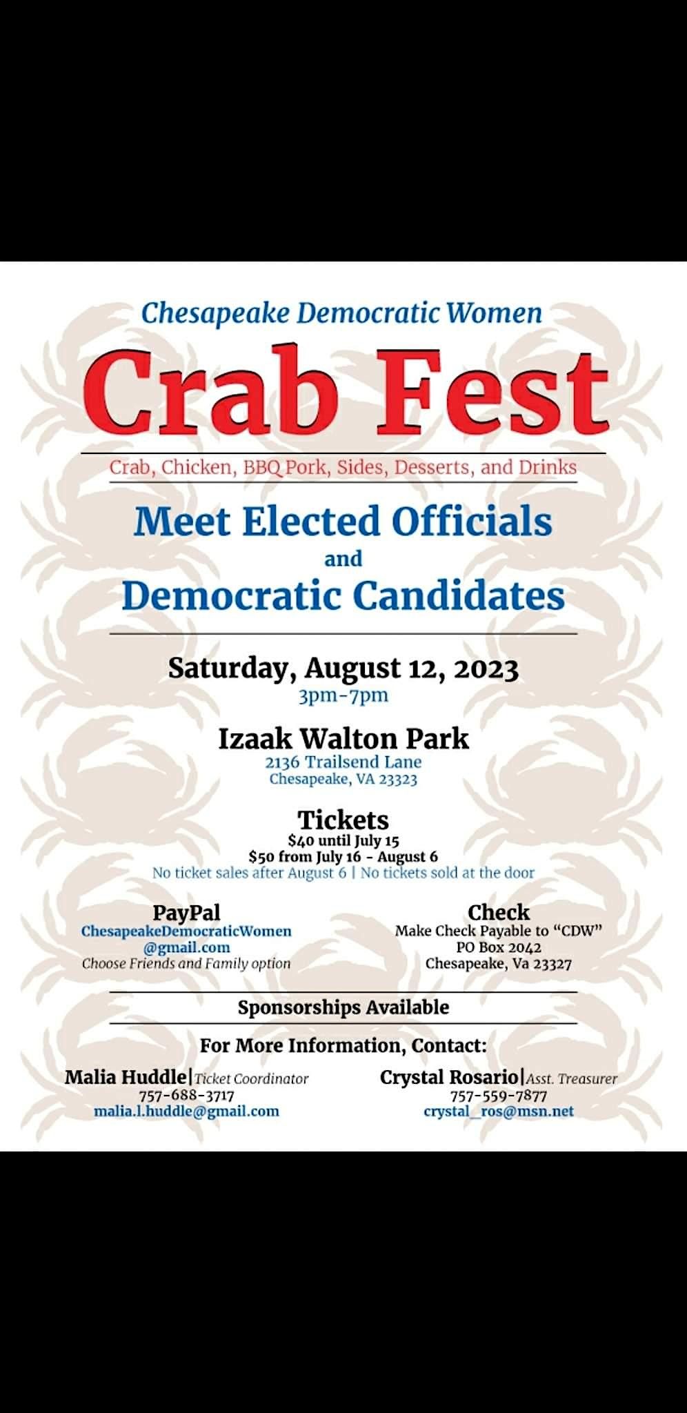 Chesapeake Democratic Women Crab Fest