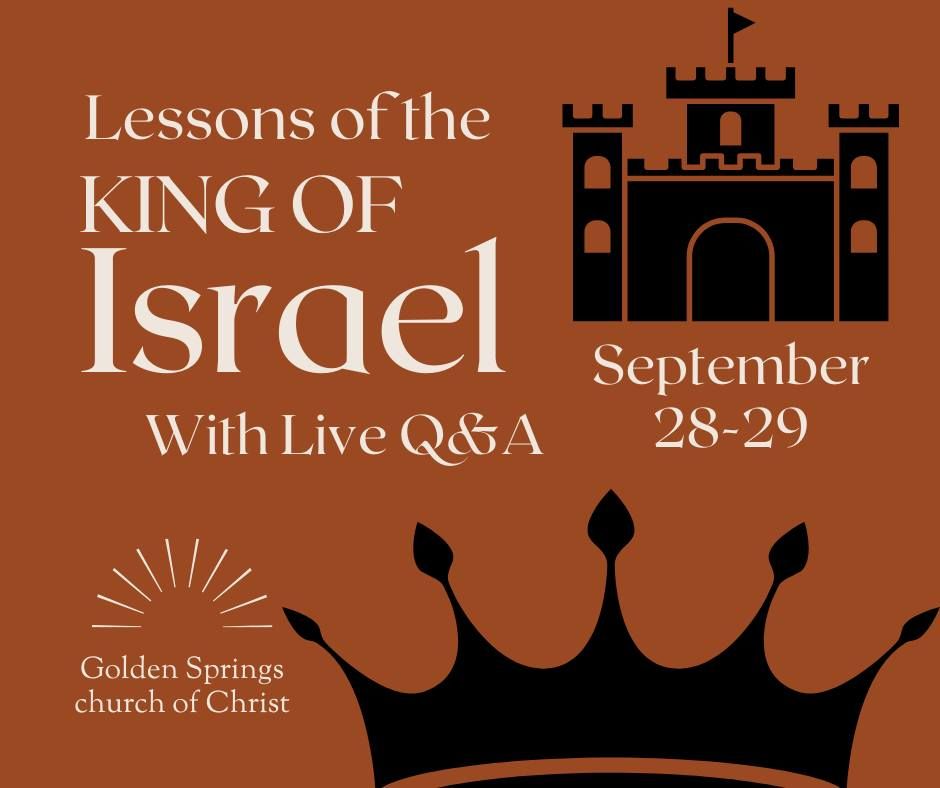 Lessons on the King of Israel with LIVE Q&A