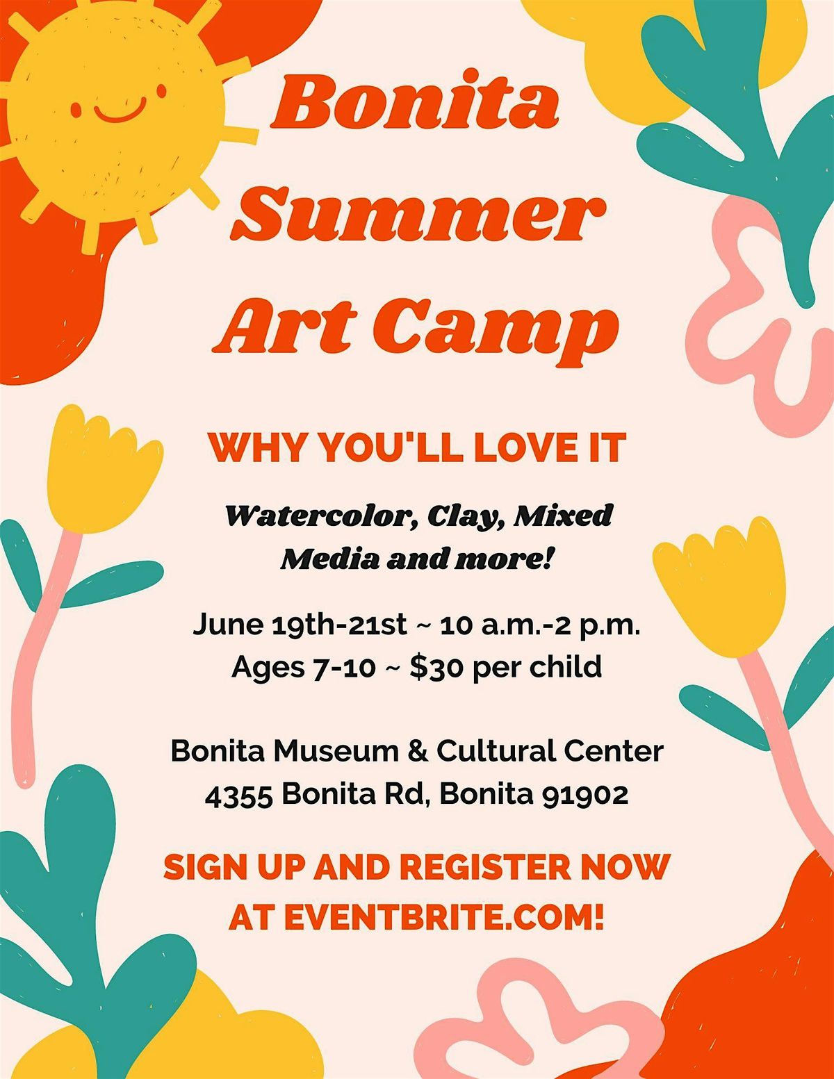 Bonita Summer Art Camp