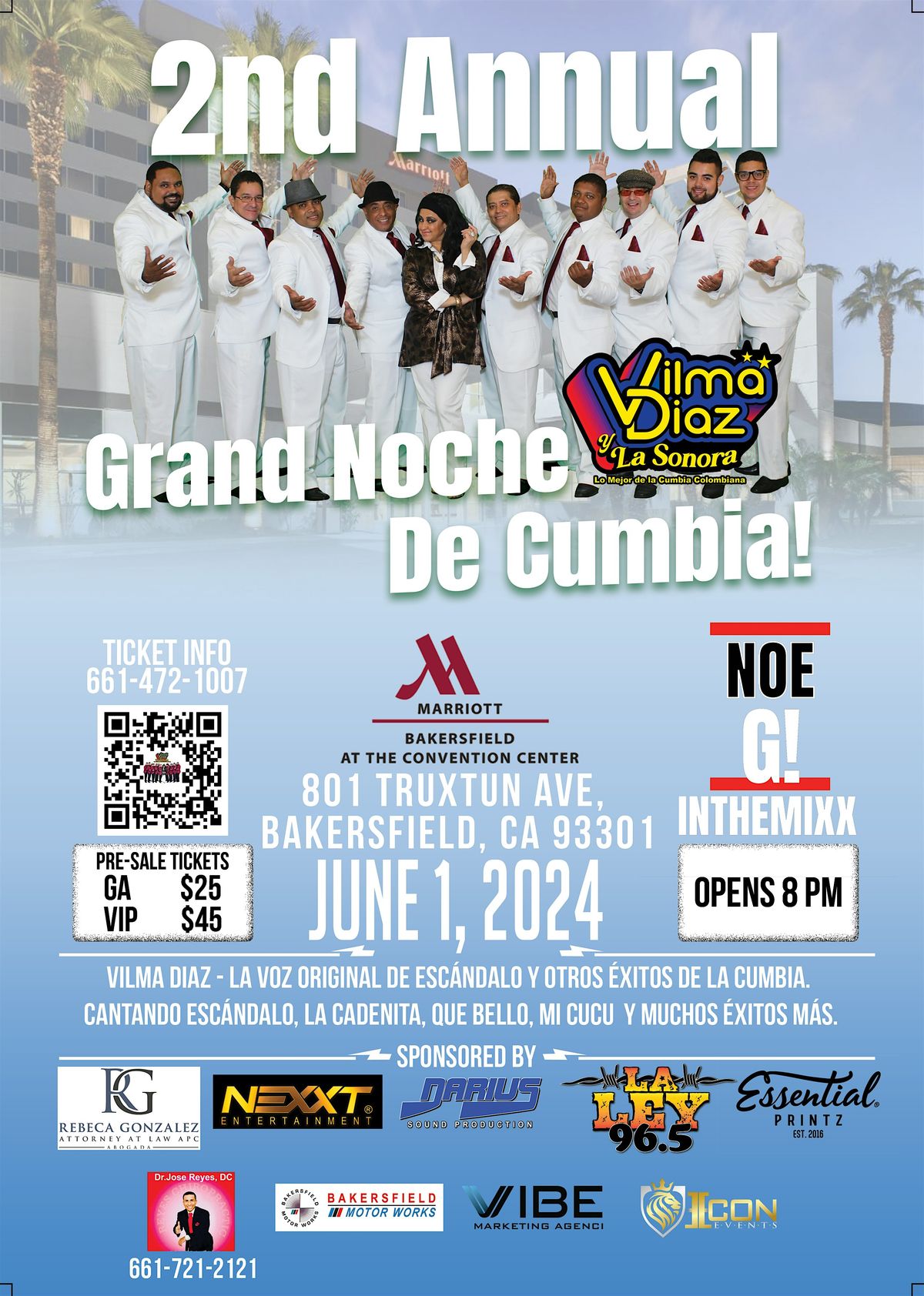 2nd Annual Grand Noche De Cumbia, New Event Date September 15, 2024
