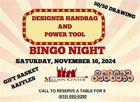 Designer Handbag  and  Power Tool BINGO