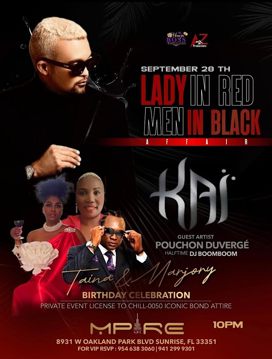 Lady in Red Men in Black Affair   with Ka\u00ef , Guest Artist Pouchon Duverg\u00e9