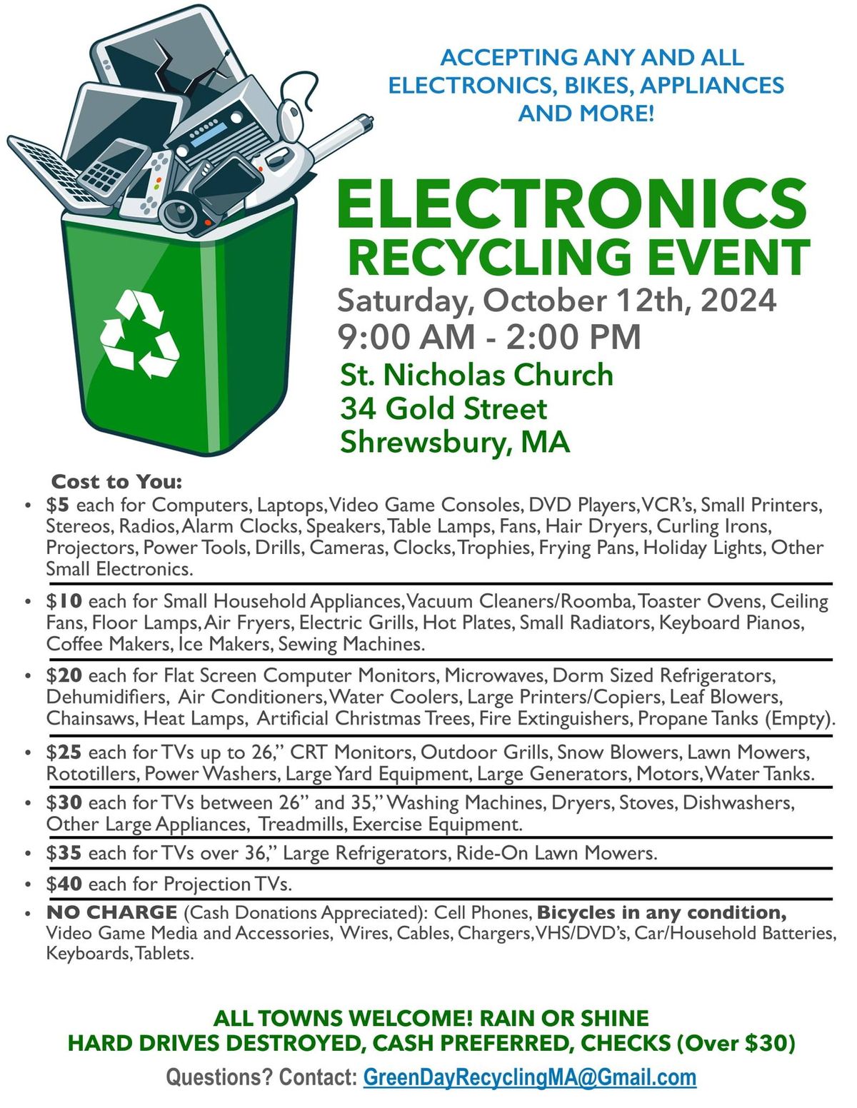 Shrewsbury Electronics Recycling Event