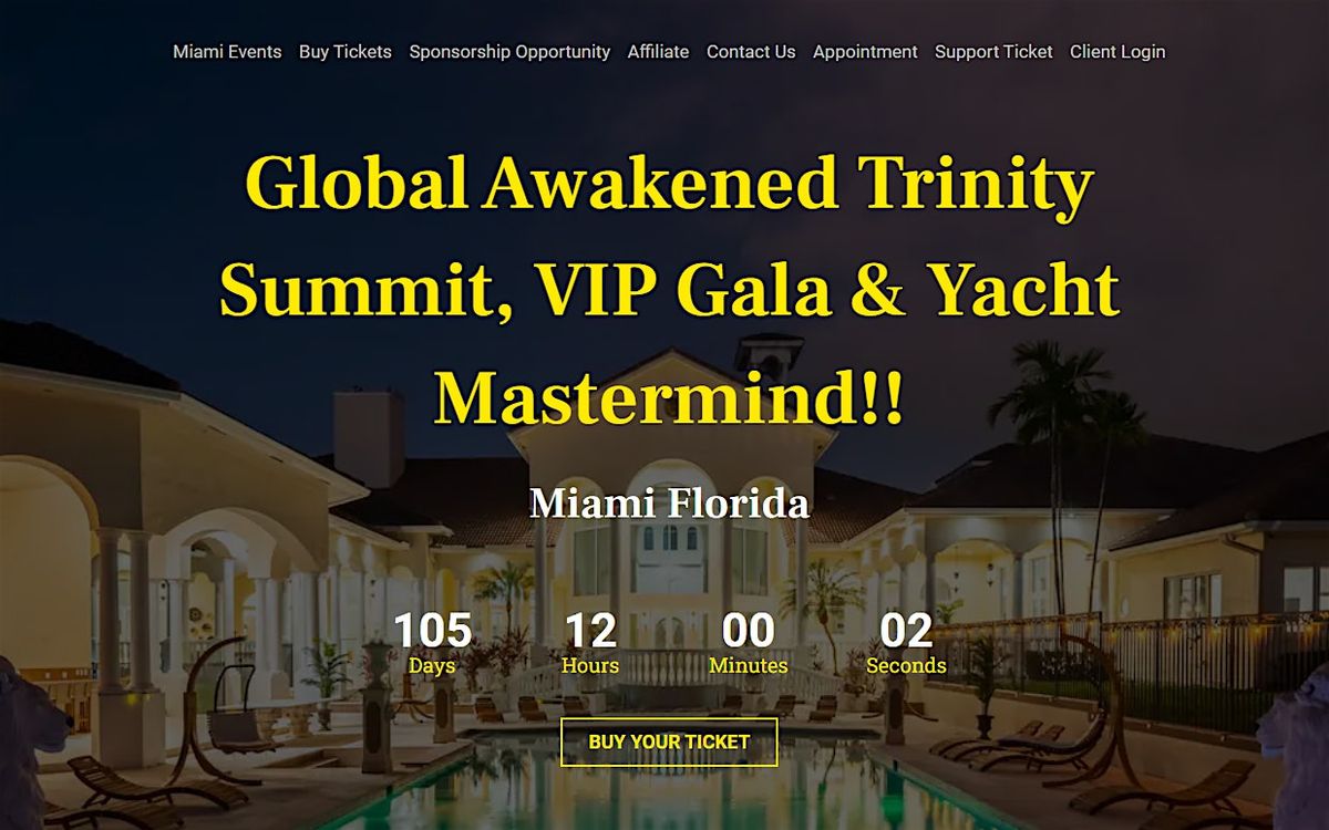 The Global Awakened  Event, VIP Gala And Yacht Mastermind