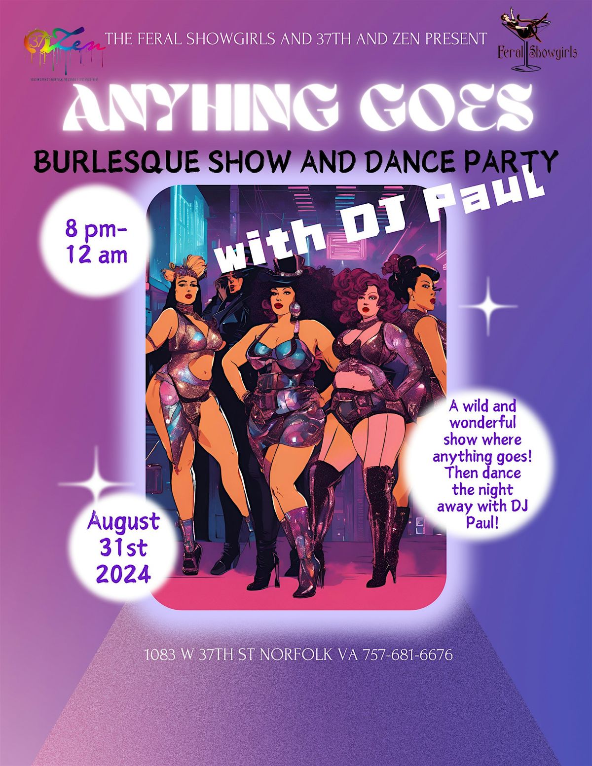 Showgirls Gone Wild: The Anything Goes Burlesque Show and Dance Party!