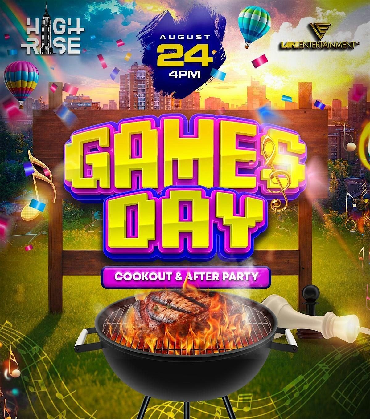 Games Day, Cookout and After Party