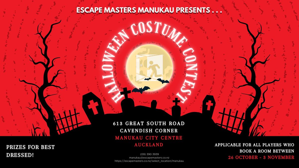 Escape Masters Manukau's Halloween Costume Contest