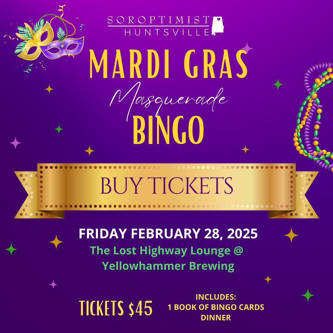 Mardi Gras Masquerade Bingo